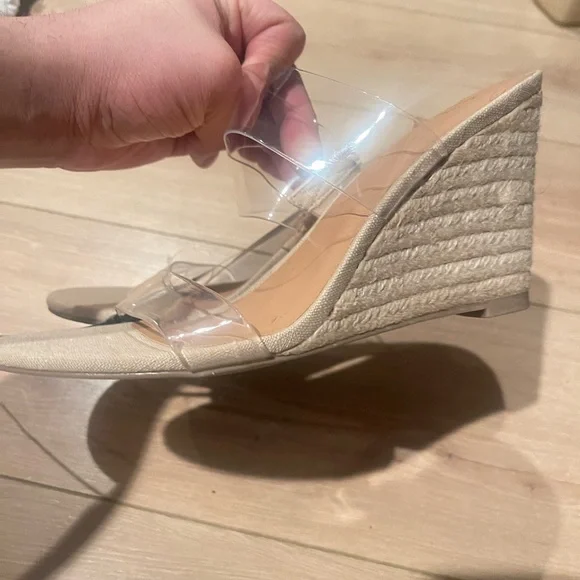 a new day Tan Clear-Strap Wedge Mules - Picture 5 of 7